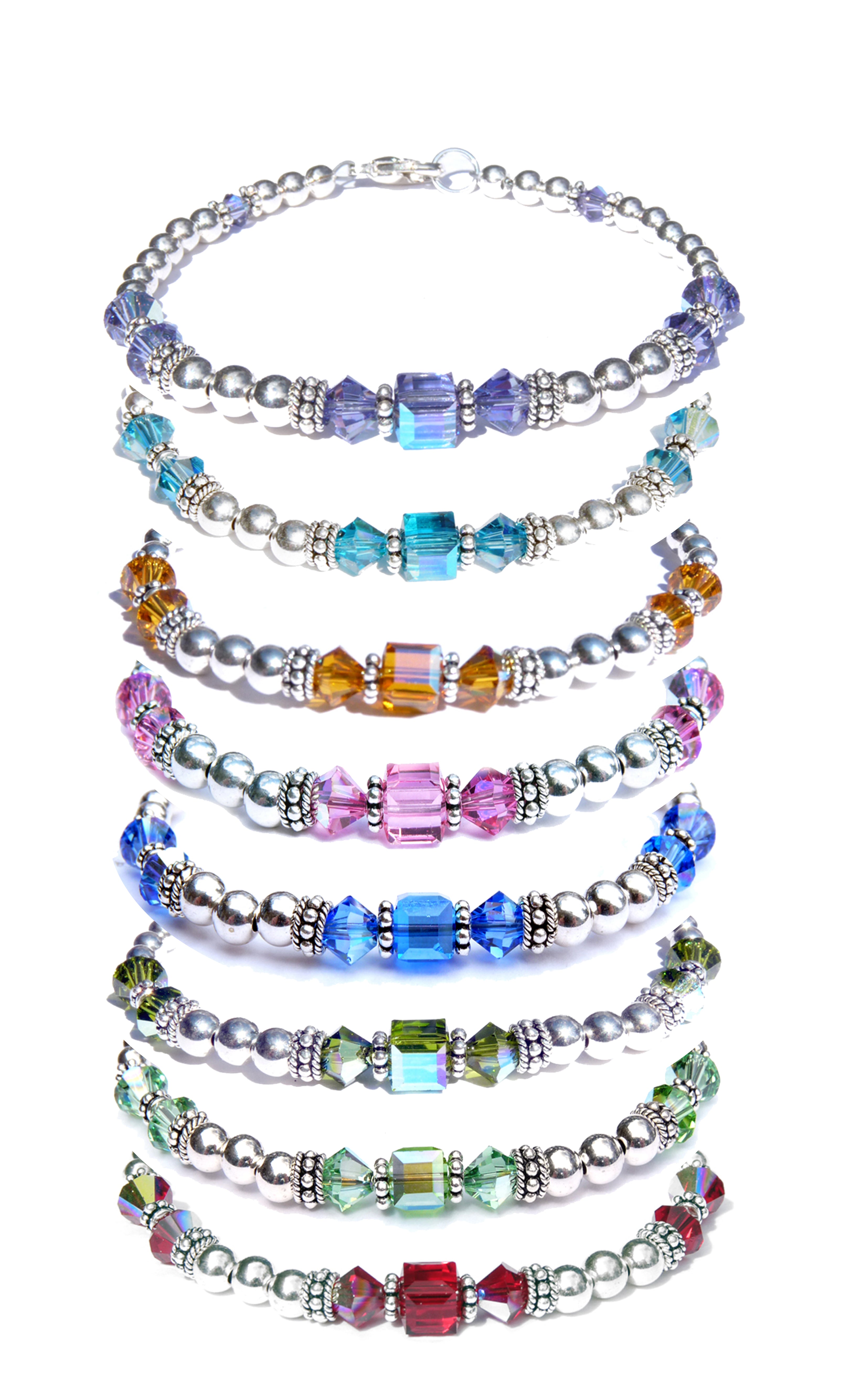 Buy Red Swarovski Crystal Bracelet,aurora Borealis Swarovski Crystal  Bracelet,children's Crystal Bracelet,flower Girl Jewelry,swarovski Crystals  Online in India - Etsy